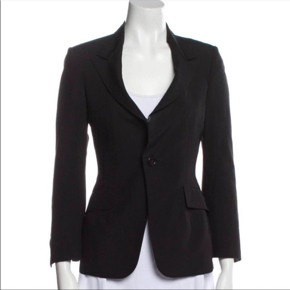 Junya Wananabe Comme des Garcons Black Wool Blazer
